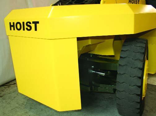 durability for heavy loads and rough environments - Low chassis side plate allows easy access to the