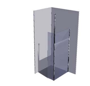 FIXED SHOWER SCREEN PANEL WITH SIDE PANEL (CEILING) Includes: Front Shower Screen Side Panel Screen Ceiling Support Wall Profile Set Chrome plated Glass thickness: 8mm Available glass panel sizes -