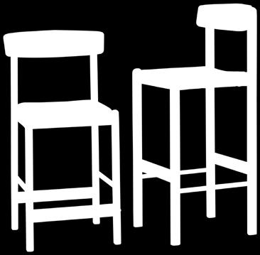 Dining Chair BL 1 W: 17 ⅜ 44 cm. D: 18 ¼ 46.