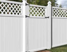 .. fence panel and hardware sold separately Standard hinges and latches are used for gate openings less than 42 in.