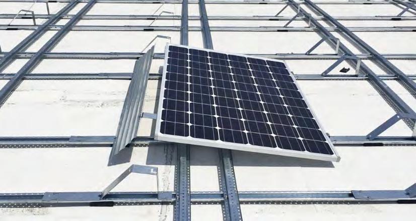 Grid Lite Ballasted Roof System Interlocking grid design combined with next-gen wind deflector reduces ballast to minimal or zero Industry's best