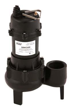 SEWAGE PUMPS SBW / SLW CHARACTERISTICS Construction: Cast iron Motor: Thermal protection with automatic restart Float: Not