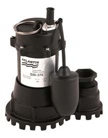 SUMP PUMPS SBI / SLF / SU Construction: Cast iron (SBI et SLF series) Plastic (SU80 series) Motor: Thermal protection with an automatic restart for all 3 models SBI