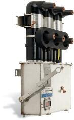 Underground Distribution Switchgear MVI Molded Vacuum Fault Interrupters Make, carry and automatically interrupt currents through 25,000 A symmetrical on 5 to 38 kv distribution systems MVI Molded