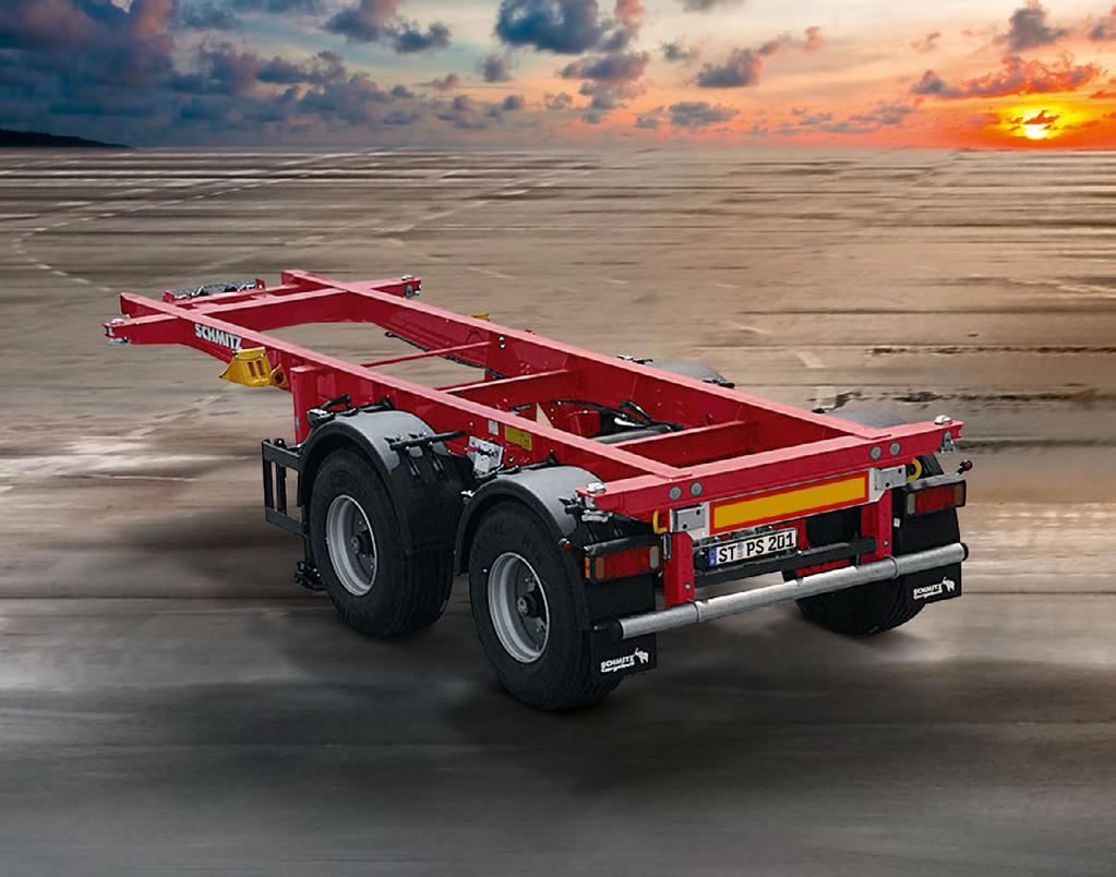 50 Container Chassis I S.CF STRAIGHT The S.CF STRAIGHT 20 20 / S.CF STRAIGHT 18 20 Semitrailer Container Chassis. The Special Frame for 20 Containers. The S.CF STRAIGHT 20 20 / S.CF STRAIGHT 18 20 offers you a vehicle concept for standardised 20 container transport, with unbeatable economy and durability.