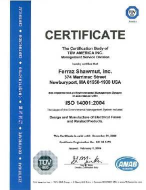 certified ISO 14001 certified ISO