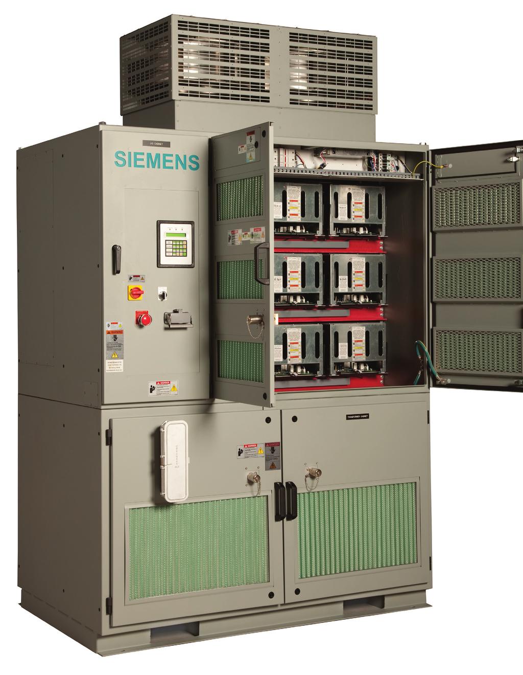 Technical data at a glance Efficiency Typical power converter: 99% Typical total drive system: 97% Input Transformer Aluminum or copper windings, forced air-cooling Line Supply Connection Input