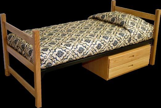 BENNETT Single Bunkable Bed w/ No Sag Springs * Shown with Optional 2 Drawer Underbed Storage Chest Model # BC 151 36W