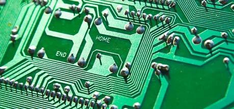 The metal tracks on a circuit board allow electricity to flow between the components, and the material the boards are made from is an insulator, meaning that electricity only flows through the metal