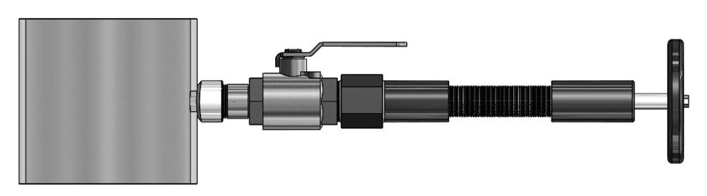 Figure 5. Hot Tap Drilling Machines 5.7 Mount Sensor Assembly to Access Valve Apply appropriate thread sealant to the access nipple and thread the access nipple into the access valve.