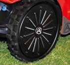 batteries Slopes up to 45% Manage up to 8 separate areas Patented front wheels They move independently of each other, while