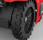 up to 8 separate areas Rear wheel For excellent grip on all types of terrain, even
