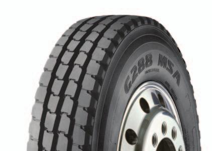 All-Position Unisteel G288 MSA ALL-POSITION MIXED-SERVICE TIRE THAT DELIVERS OUTSTANDING PERFORMANCE IN ON-/OFF-HIGHWAY ROUGH ROAD CONDITIONS A 25/32" tread depth helps improve mileage by 30% and