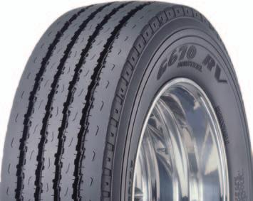 All-Position Unisteel G670 RV GOODYEAR S RV TIRE PROVIDES SUPERB PERFORMANCE AND HANDLING Rubber compounds enhance traction and treadwear Anti-oxidants and anti-ozidant compounds help guard against