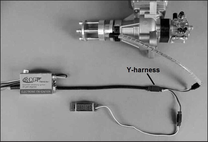 Simply use the Y-harness (included with the Digital Tachometer) to connect to the pick-up lead from the engine.