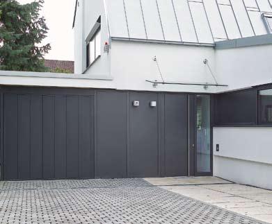 Style 902 Door width up to 5000 mm Wicket door and side door also