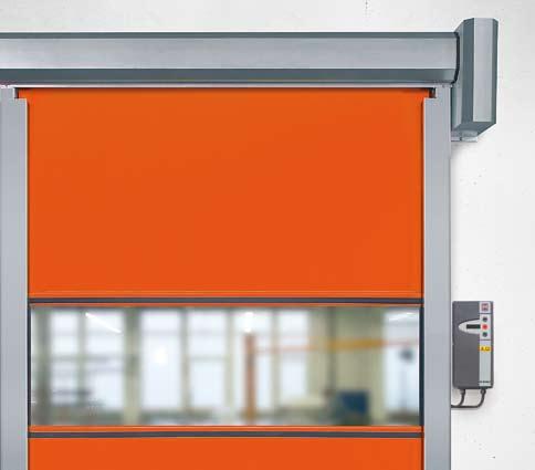 V 2012 Internal door for use in supermarkets The completely equipped door Full equipment with operator and shaft cover, standard light grille and automatic emergency opening via a counter weight (in