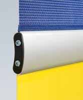 Curtain stability with aluminium profiles Internal door Size range Max. width (LDB) Max. height (LDH) V 5015 SEL 5000 mm 5000 mm Speed With standard FU control BK 150 FU E H Max.