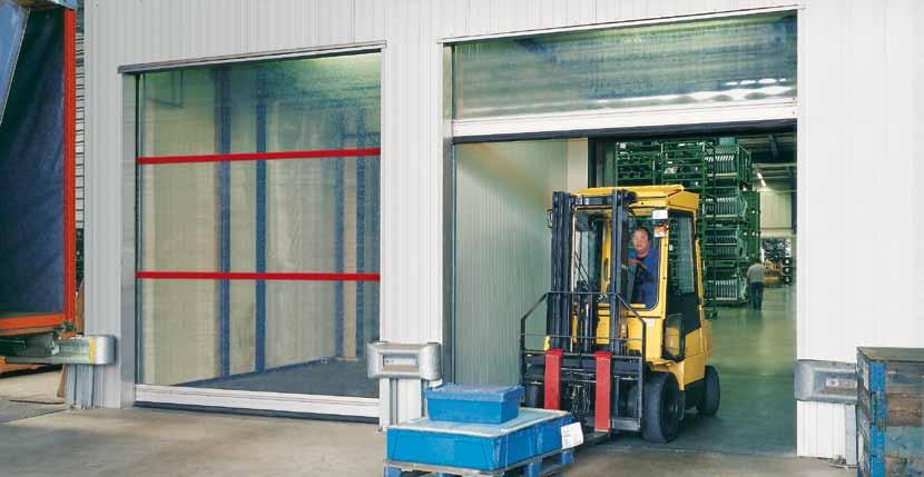 If used as an external door, we recommend the heavy, partially transparent version. See what s coming at you Transport routes become safer through unimpeded visual contact.