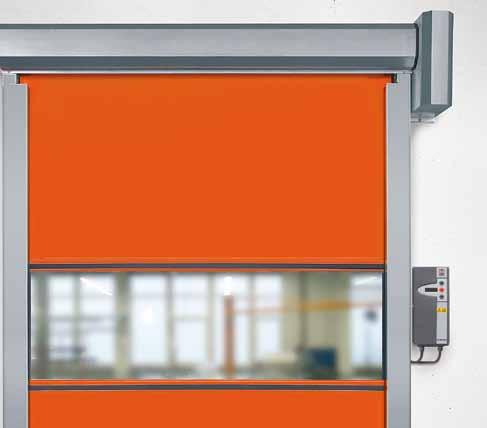 V 2012 Internal door for supermarkets The completely equipped door Full equipment with operator and shaft cover, standard light grille and automatic emergency opening via a