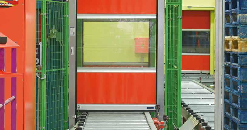 V 3009 Internal door for conveyor systems Designed for continual operation The V 3009 is fitted between the operating sections and the storage areas within the conveyor system and is used to save