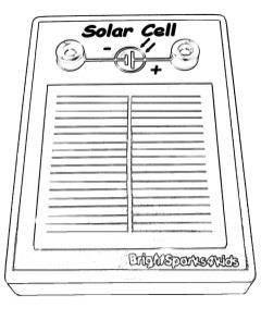 Activity 36 - Cell size & exposed area to light To do this experiment you will need the following items: Solar Cell module 60W halogen lamp or high power rechargeable halogen torch Digital Voltmeter