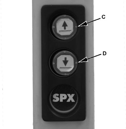 side of the box. Press button (C) for up or button (D) for down. Pump Switch Figure 4-4 4.