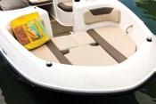 filler cushion to the aft U-lounge creates this awesome, roomy sun pad