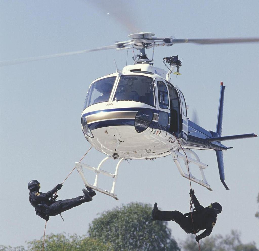 6 H125 Law Enforcement The H125 is well adapted to multi-role law enforcement missions: surveillance, command and control, search and rescue, SWAT unit transportation or hoisting of canine units, as