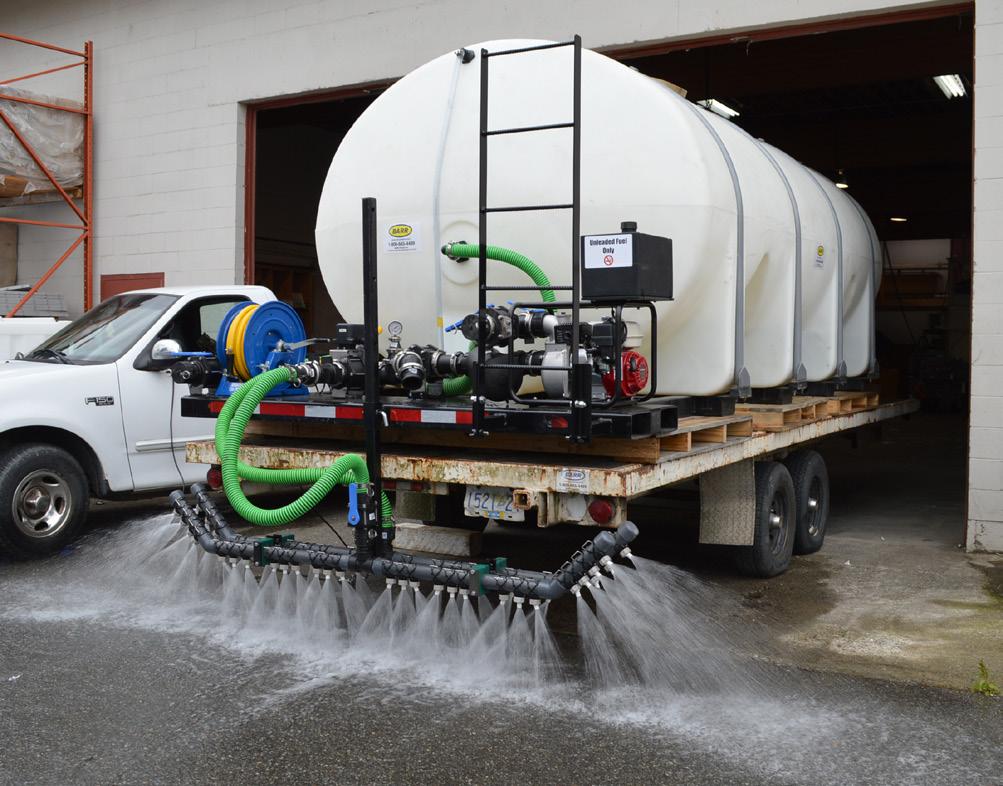 De-Icing & Dust Control 9 Flat Skid Brine Spray Applicator Assemblies Take your brine solution to the streets with our flat skid tanker asemblies.