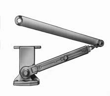 offset 1" more than P-9, allowing door closer to be lowered on door face Order as 25-P3 x finish for arm only 63-2270 - Foot assembly P4-1" Offset Flush Frame Arm for use with Auxiliary Holder/Stop