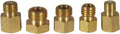 5 to 1/8 NPT and the M16 x 1.5 to 1/8 NPT Included are: M10 X 1.0 to 1/8" NPT - Electrical & Mechanical Pressure and Boost gauges M12 X 1.