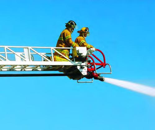 of additional firefighting equipment at the tip without reducing the rated load capacity.