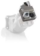The SCPD dual flow pumps are of bent-axis design, the SLPD pumps are of inline