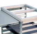 Accommodates 18 x 26 pans. Four, one inch welds per angle guide. Slicer/Mixer Stand Model Size Runner Pan Ship List No. W-H-D Spacing Capacity Lbs.