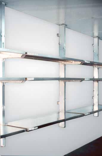 Quick Change - Cantilever Shelving a. H.D. Bar Shelf 900# Wt. Capacity b. T-Bar Shelf 900# Wt. Capacity Wall/Ceiling Mounted Unit Ordering Instructions c. Solid Brute Shelf 700# Wt.