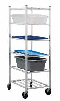 ** Model #1358 will not accept lugs. B, CL(B), MD, PB, VB see page 69 for details. Ideal multipurpose rack for all departments. Accepts many sizes of platters, pans, boxes and lugs.