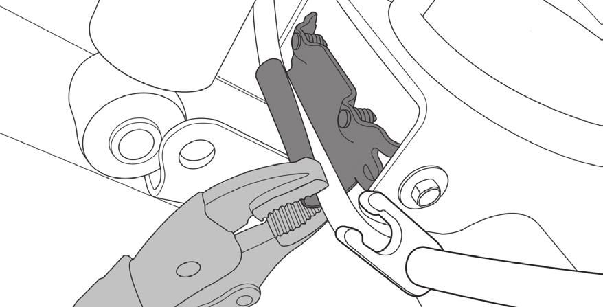 7. Note: On Rubicon models, remove the push pins holding the speed sensor wiring to the frame and upper control arm. Remove the sway bar end links lower attachments at axle and save hardware. B.