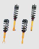PERFORMANCE SUSPENSION KITS KONI Threaded Suspension Kits include four KONI Sport-valved struts and/or shocks featuring threaded, adjustable, lower spring perches (where applicable) and progressive