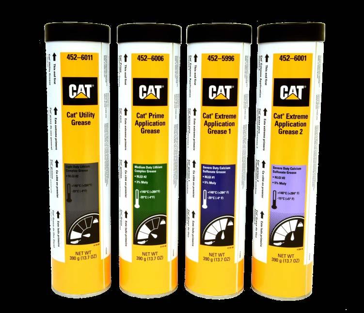 Cat Grease Developed & tested to meet high Caterpillar standards Available for all applications