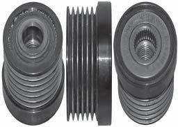 391050 5 GROOVE CLUTCH PULLEY W / FREE WHEEL REPLACES: 1-126-601-556, -557; 1-127-011-843; F-00M-991-397; INA: F-226556, F-226556.04, 535000910; IKA: 335151; VW: 028-903-119AP, S.