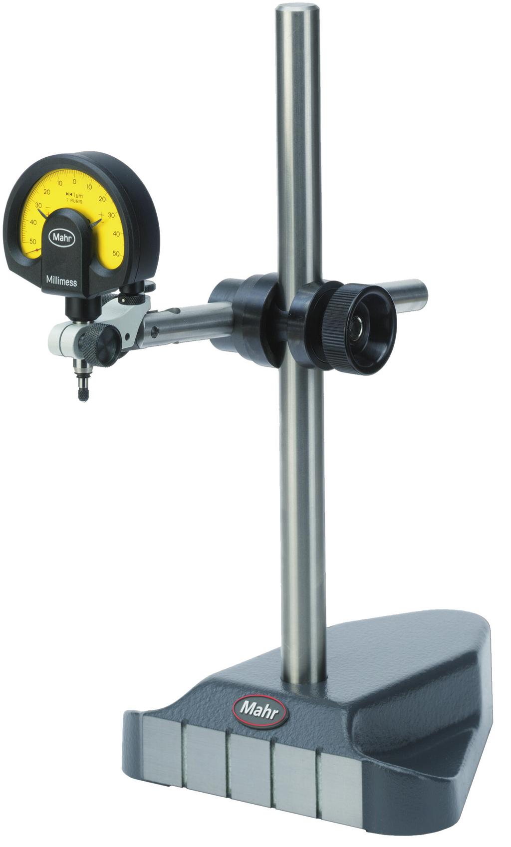 - 8- Indicator Stand 815 GN Rugged base ensures both maximum stability and sturdiness The upper side of the base has a convenient hand grip Moves easily over surfaces without vibration Front of the