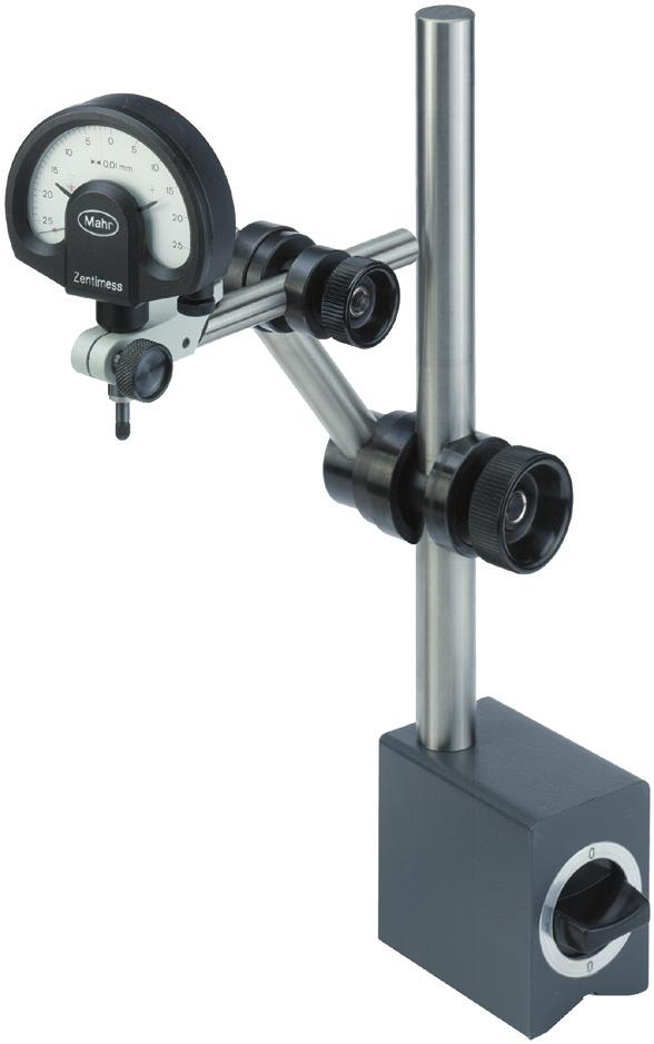 + 8-3 Indicator Stand 815 MA with magnetic base 8-230 11 50-100 18 14 220 285 Support arm with two joints Base has a powerful ON/OFF permanent magnet Magnetic force is active across the surfaces and