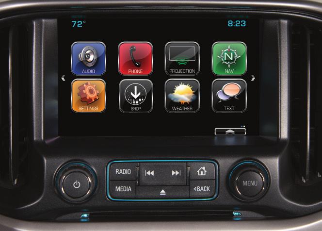 GMC IntelliLink Radio with 7-Inch* or 8-Inch* Color ScreenF Refer to your Owner Manual for important safety information about using the infotainment system while driving.