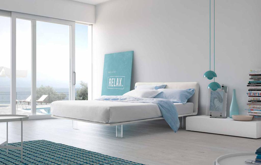 UPHOLSTERED FILO BED WITH REMOVABLE ECO-LEATHER