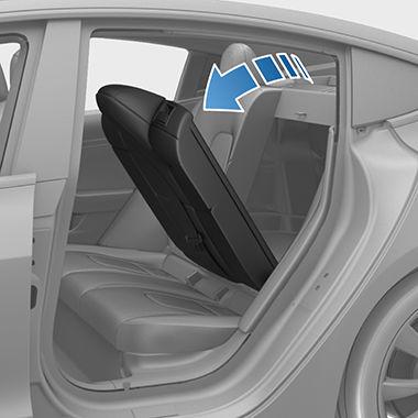 Raising Rear Seats Before raising a rear seat, make sure that the seat belts are not trapped behind the backrest. Pull the seat back upward until it locks into place.