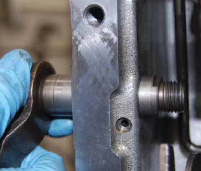 Using a pair of diagonal cutters, remove the selector shaft/lever retaining pin (Figure 4)