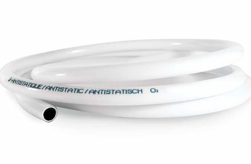 NOTE: Flexible hoses for medical gas Flexible hose for EN ISO 5359 assemblies DISTINCTIVE COLOUR NTPB6x12-O WITE OXYGEN NTPB8x14-V YELLOW