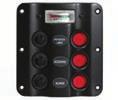 WATERPROOF SWITCH PANELS With the automatic fuses and lighted switches. It is combined with the codes 1377-1, 1377-2, 1377-3.