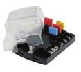 SWITCH PANELS / FUSE HOLDERS / FUSES RESETTABLE BLADE FUSES Standard resetting by pushing the